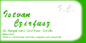istvan czirfusz business card