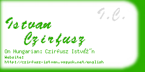 istvan czirfusz business card